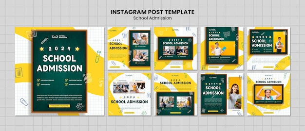 Free PSD school admission template design