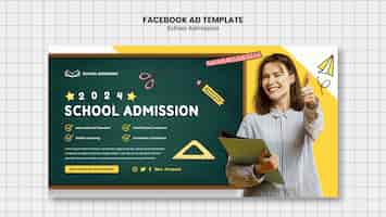 Free PSD school admission template design