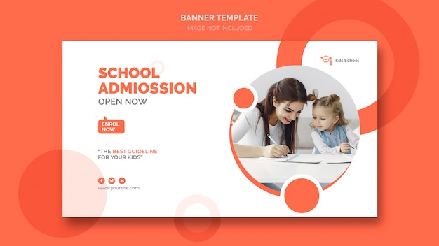 School admission web banner template