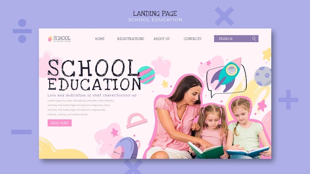 School education template design