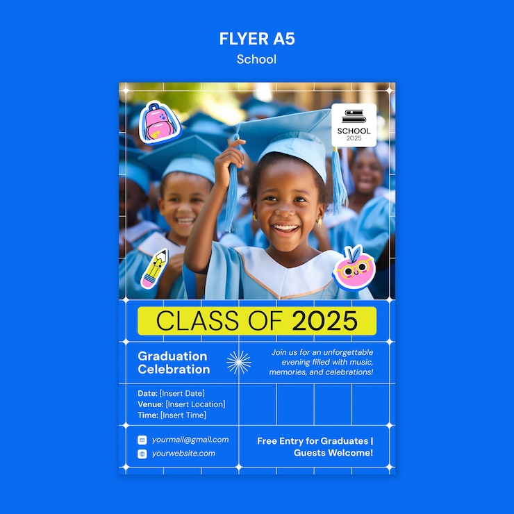 Free PSD school flyer template design