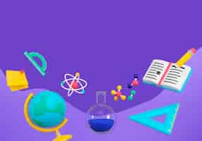 PSD gratuito background scientifico con attrezzature di laboratorio