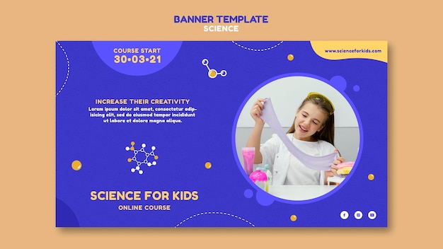 Free PSD science banner template