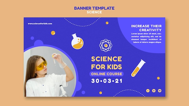 Science banner template