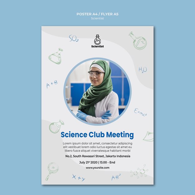 Science club poster template