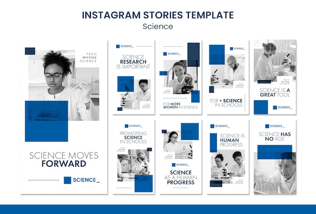 無料PSD 科学会議のinstagramの物語