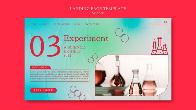 science convention landing page template