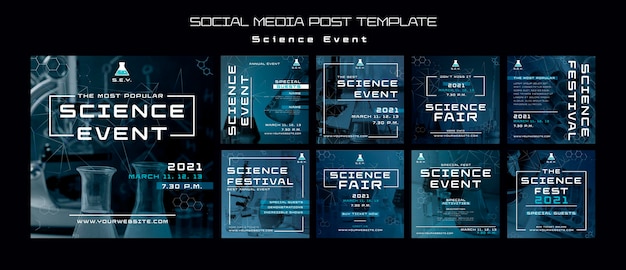 Science event instagram posts template