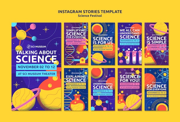 Science festival template design