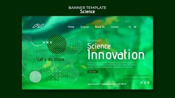 免费PSD科学着陆页面模板抽象设计