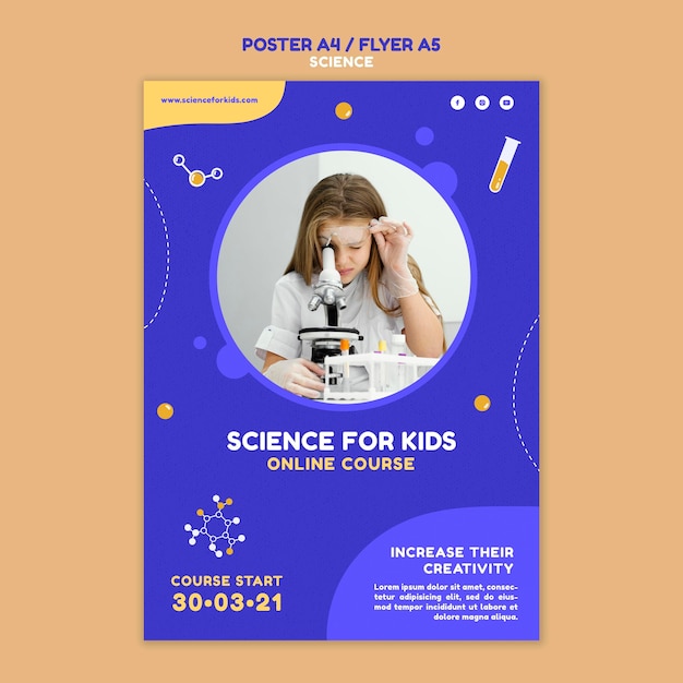 Free PSD science poster template