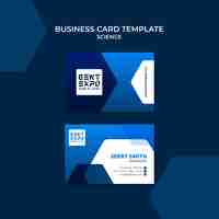 Free PSD science and tech horizontal business card template