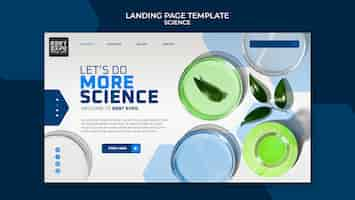 Free PSD science and tech landing page template