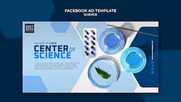 Free PSD science and tech social media promo template