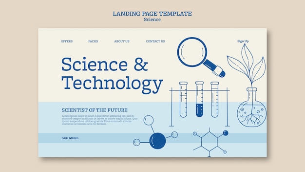 Free PSD science template design