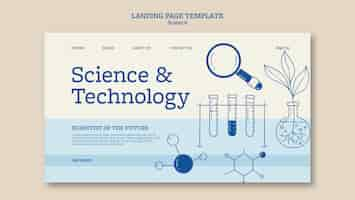 Free PSD science template design