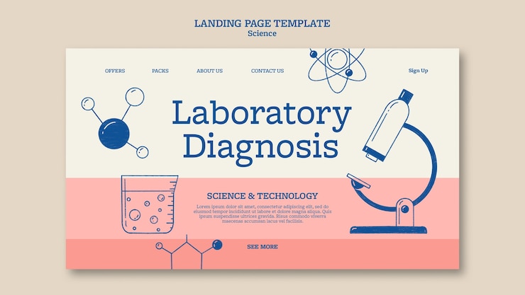 Free PSD science template design