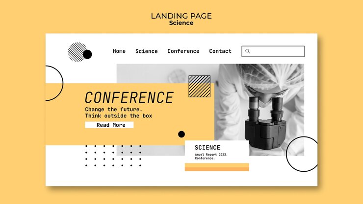 Free PSD science  template design