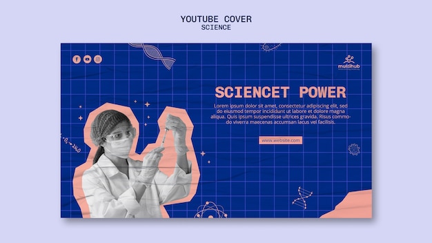 Free PSD science template design