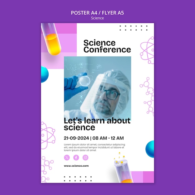 Free PSD science  template design