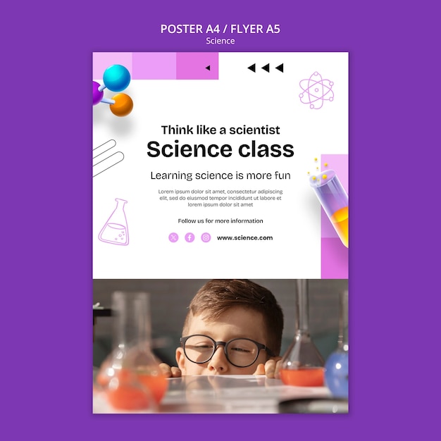 Free PSD science  template design