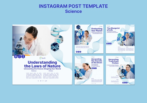 Free PSD science template design