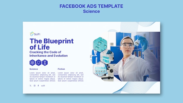 Free PSD science template design