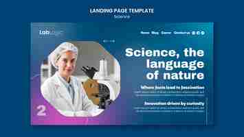 Free PSD science template design