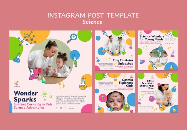 Free PSD science template design