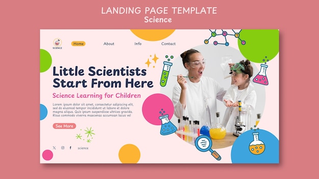 Free PSD science template design