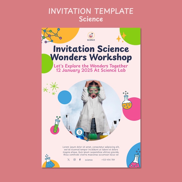 Free PSD science template design