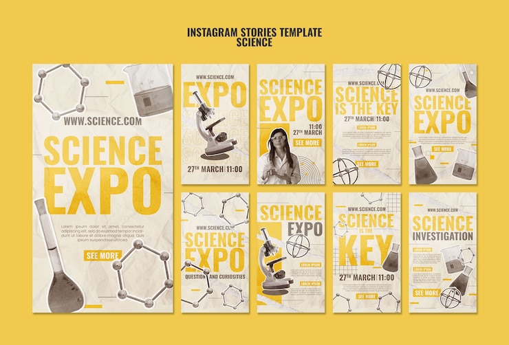 Free PSD science template design
