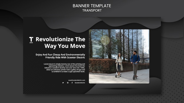 Scooter Banner Template – Free PSD Download