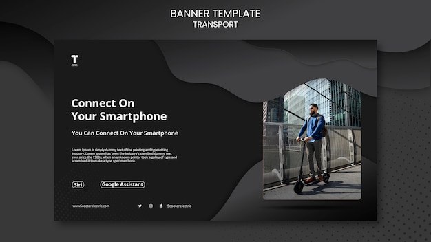 Free PSD scooter banner template