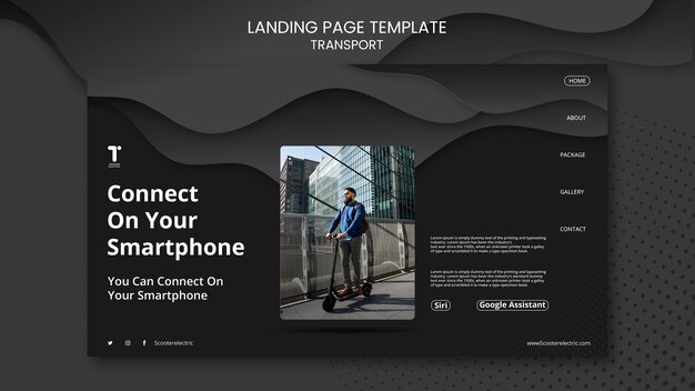 Scooter landing page template