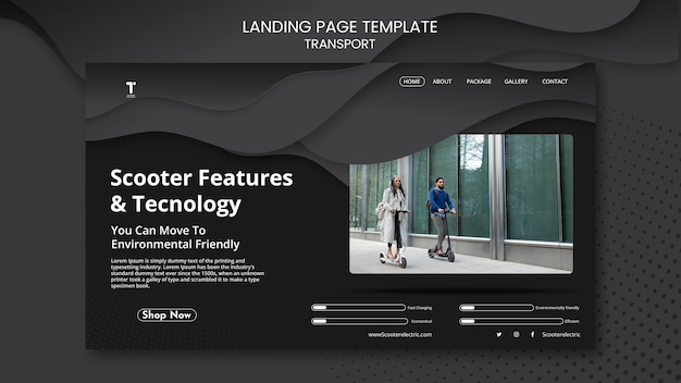 Scooter landing page template