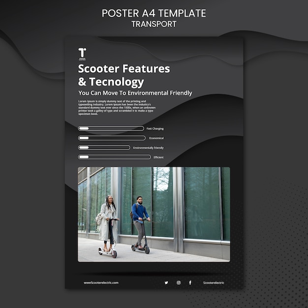 Scooter Poster Template – Free PSD Download