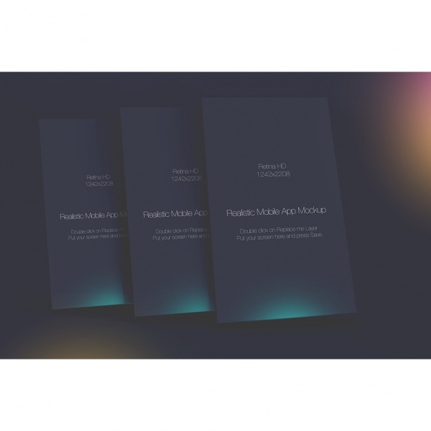 Free PSD screens mock up design