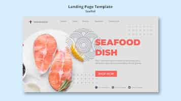 Free PSD seafood concept landing page template