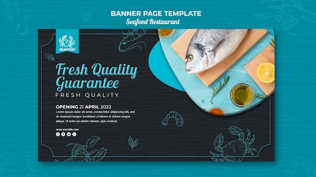 Design di banner ristorante di pesce