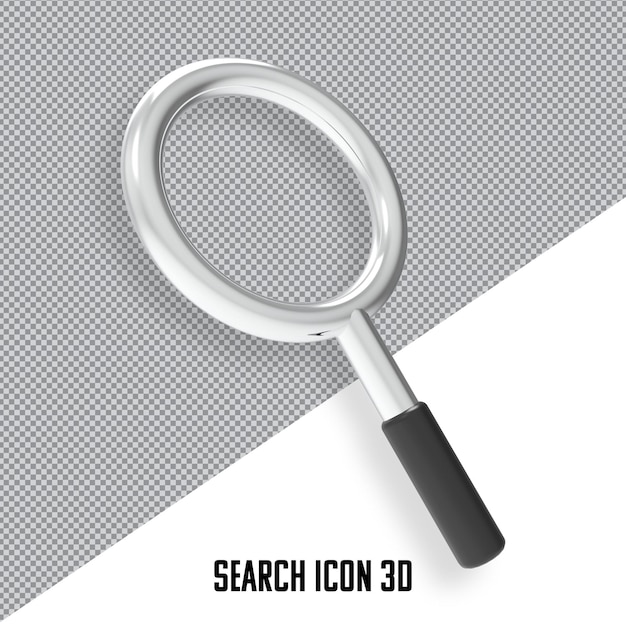 Search icon 3d rendering