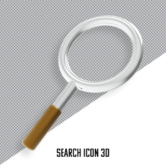 Search icon 3d rendering