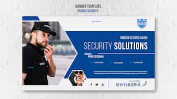 Free PSD security services ad banner template