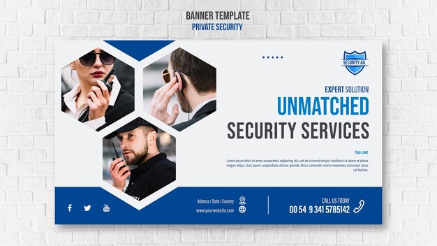 Security services template banner