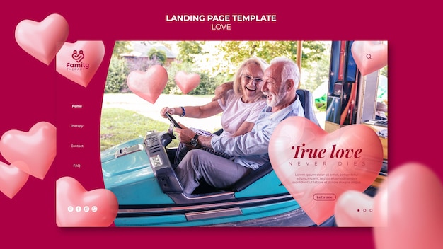 Senior couple web template