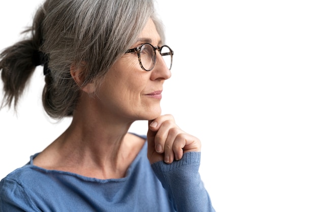 senior woman smiling