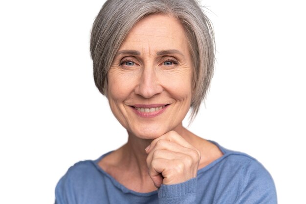 senior woman smiling