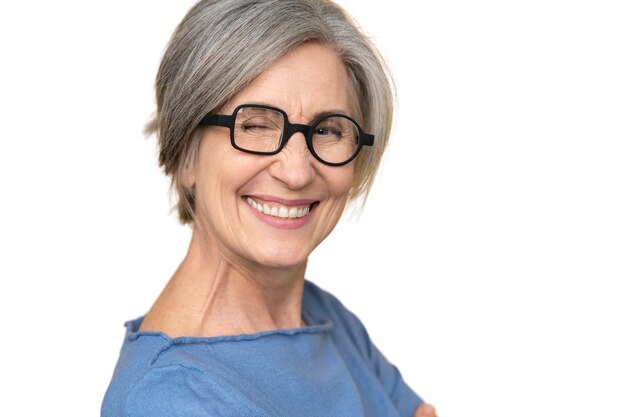senior woman smiling