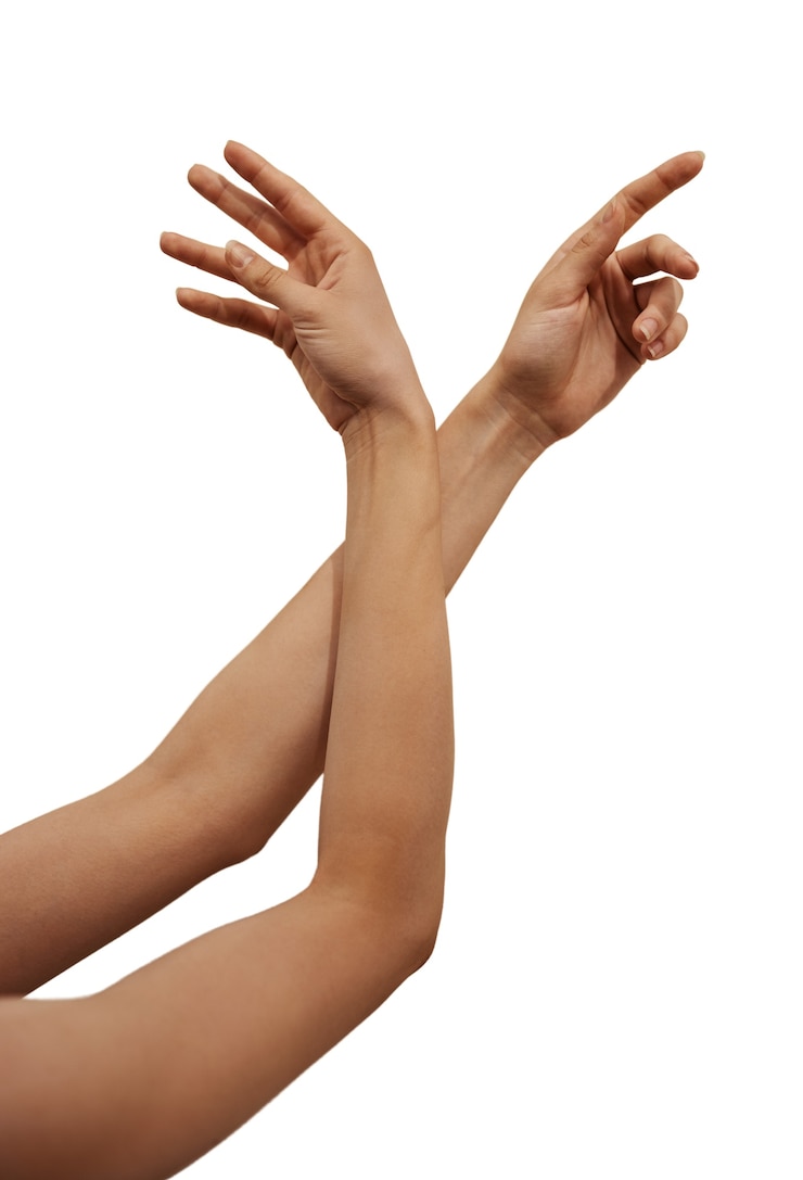 Free PSD sensitive hands isolated