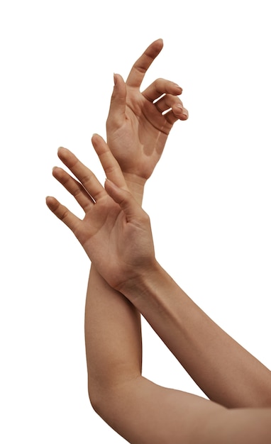 Sensitive hands isolated